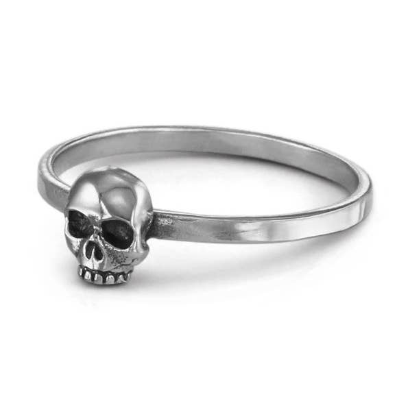 Anel de empilhamento de caveira - prata por atacado de Lost Apostle