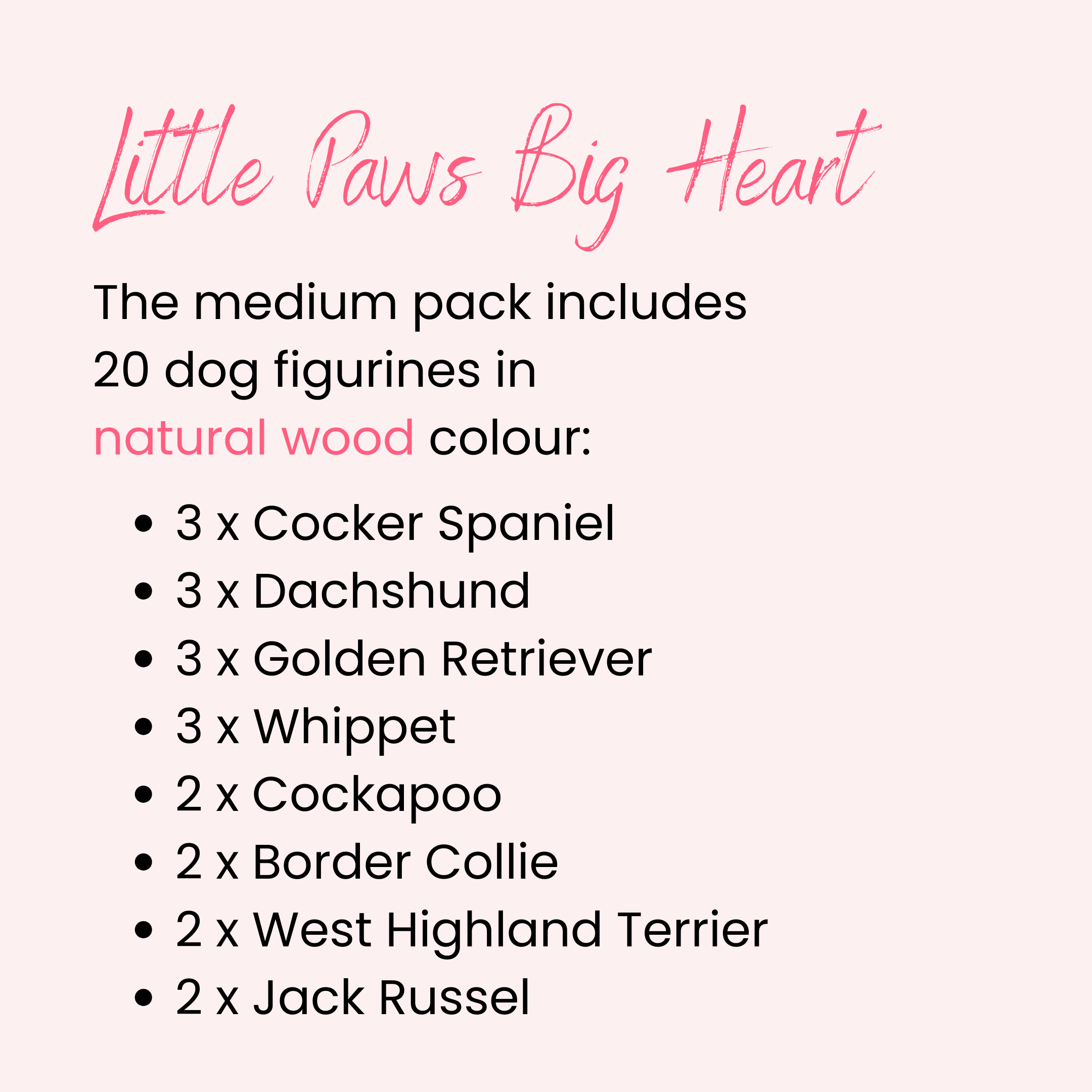 Wood Metamorphosis - Wholesale Decorative Figurine - Wooden Dog Decorative Figurine Starter Pack - MEDIUM1