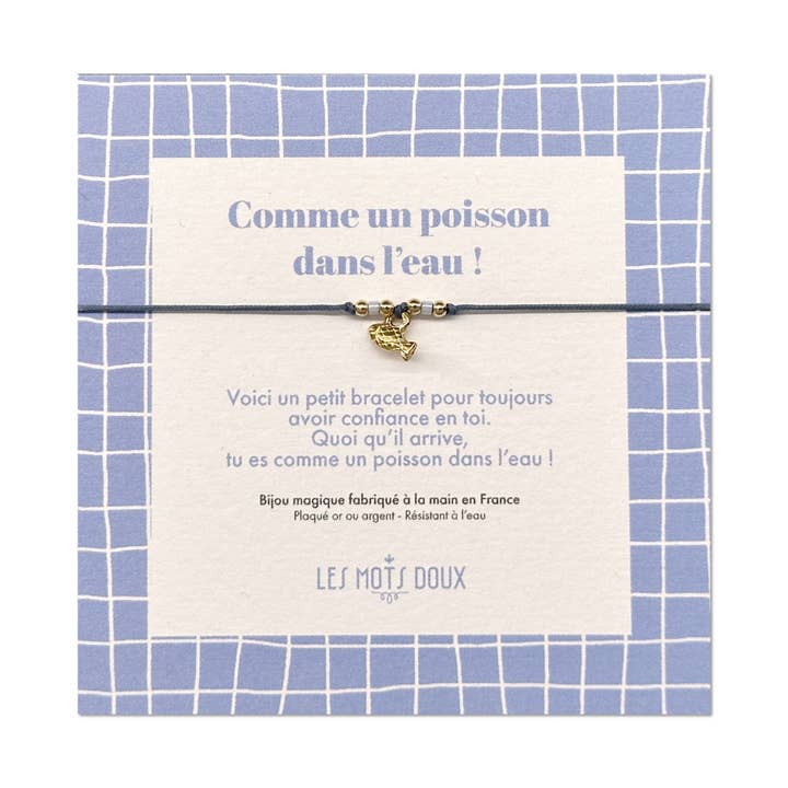 Child Bracelet "Like a Fish in Water" for wholesale by Les Mots Doux