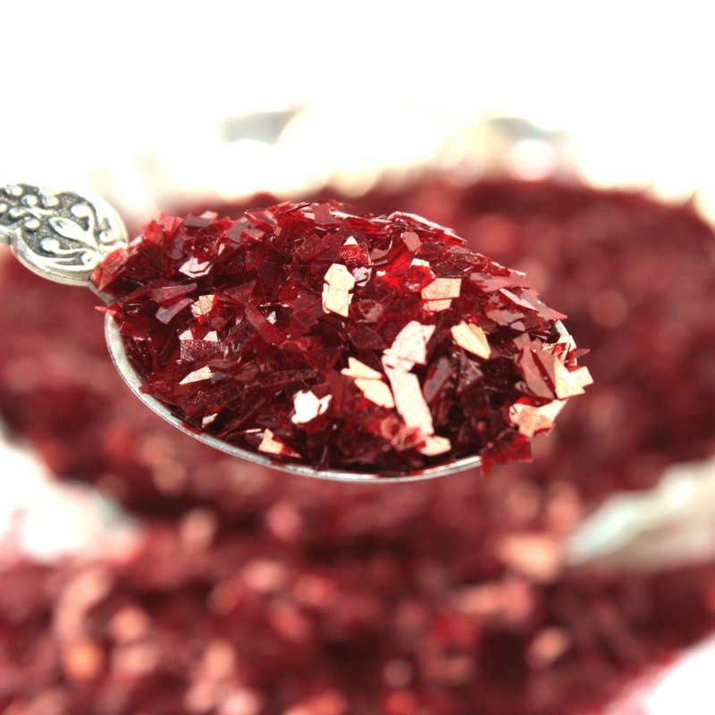 Cristales rojos Brillo de cristal alemán con cristales rojos, purpurina real Super Shard de venta al por mayor en Faire3