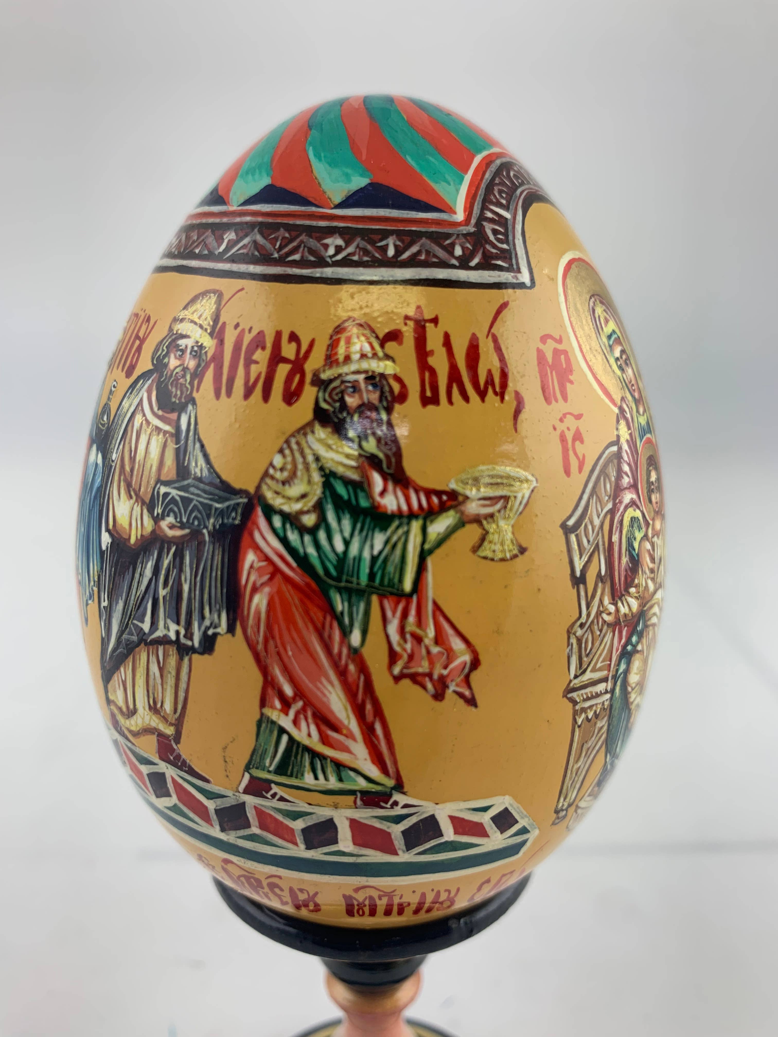 Golden Cockerel - Vendita all'ingrosso Decorazioni da tavolo - Uovo iconico ortodosso panoramico vintage4