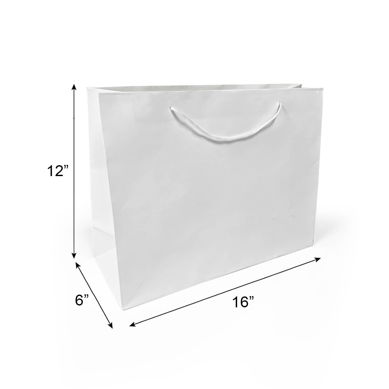 Kis Paper - Wholesale Gift Bag - Euro Tote Bag Vogue 16x6x12 White Paper Rope Handles