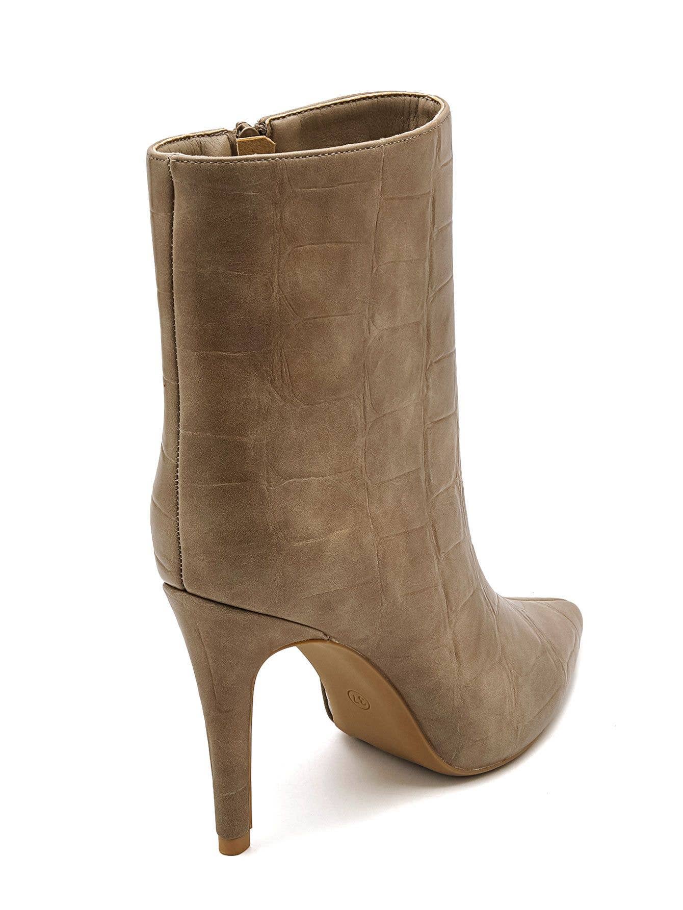 No Doubt Shoes – wholesale Booties – Women's – WOMEN'S CROC HEELED ANKLE BOOTS13