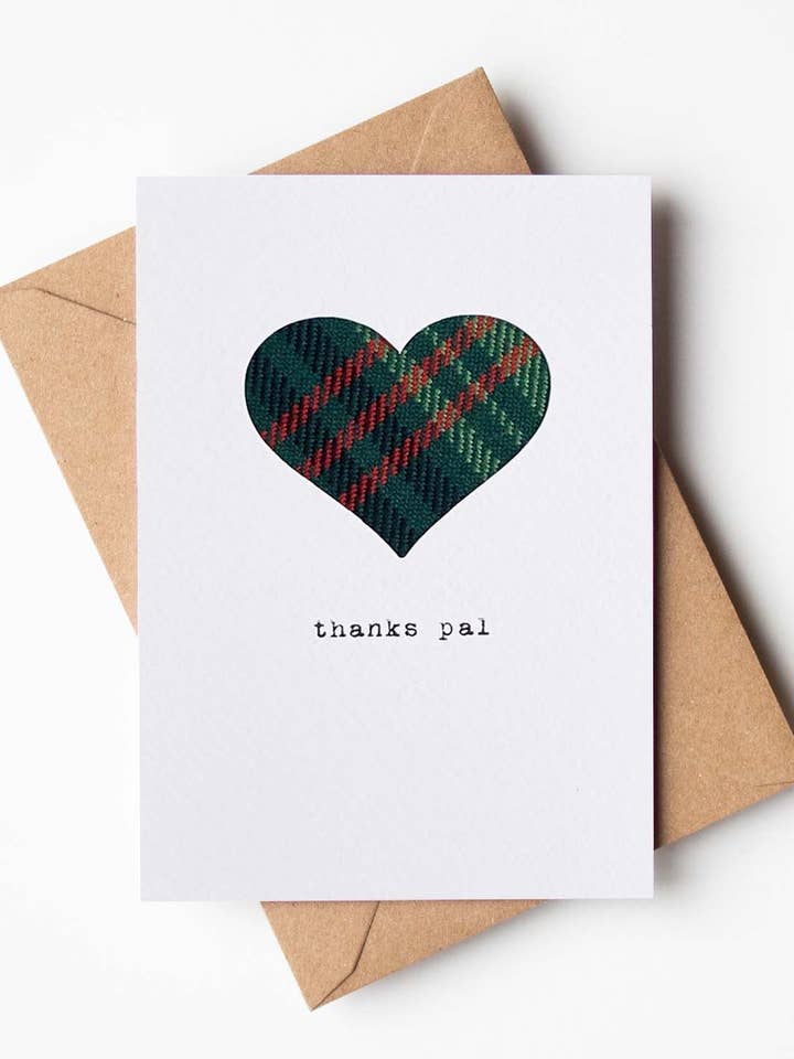 Thanks Pal | Scottish Thank You Card | Real Tartan for wholesale by Hiya Pal