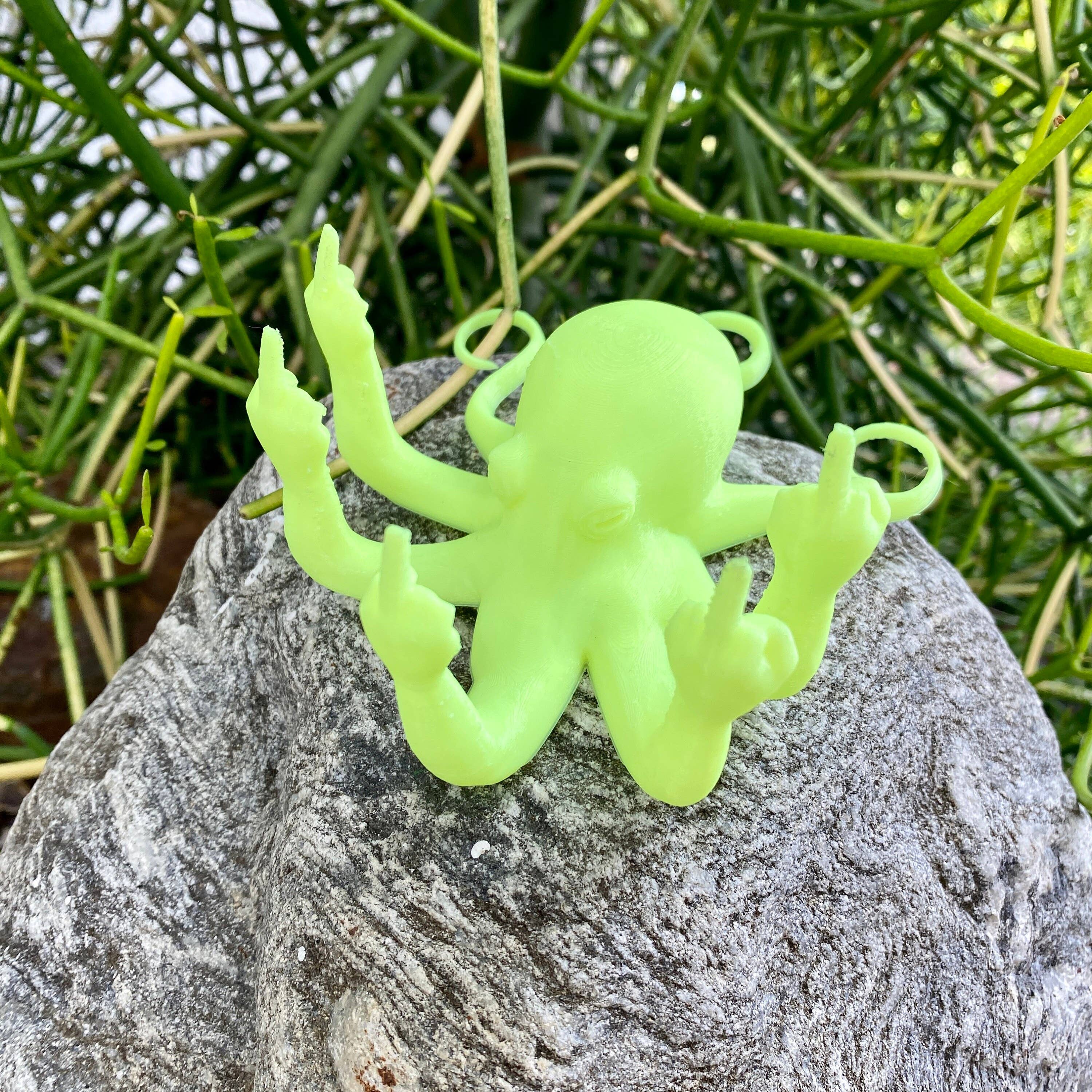 NumanPrints - Vente Cadeau amusant/original - Figurine NumanPrints Angry Octopus Fucktopus - Poulpe en colère avec doigt d'honneur8