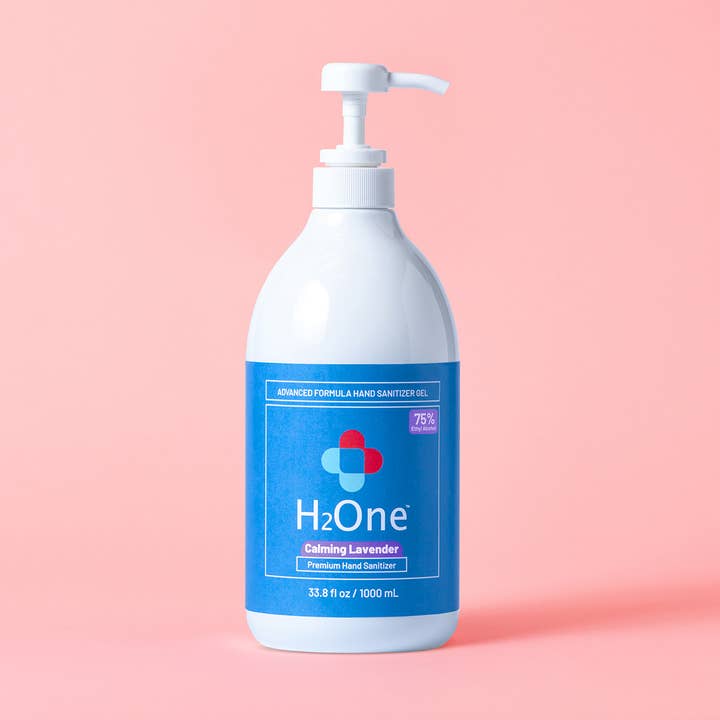 H2One kalmerende lavendel handdesinfecterende gel | 1000 ML | 75% voor wholesale door H2One