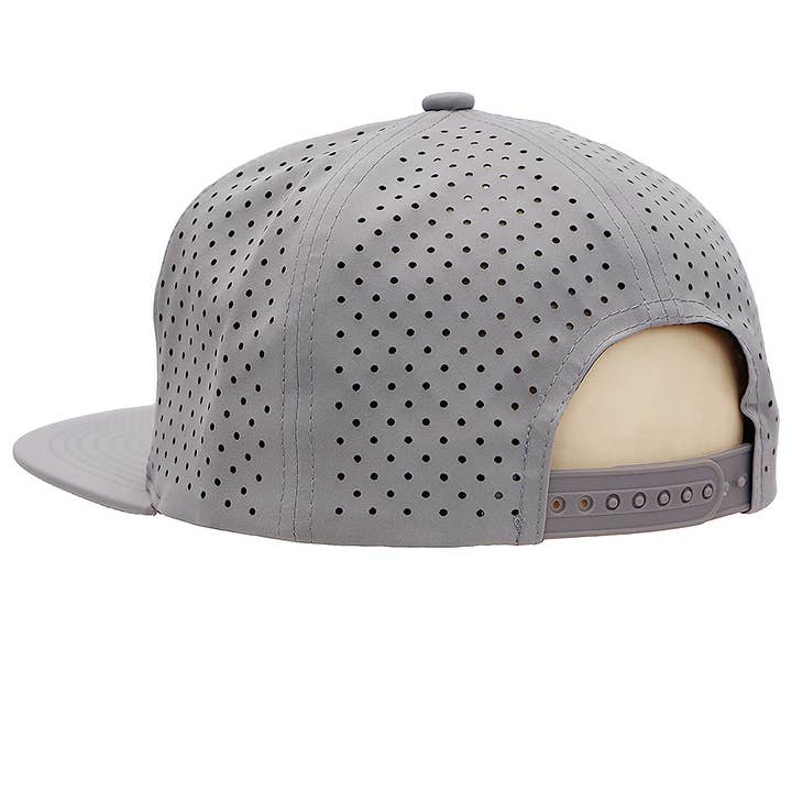 Cap Zone - Wholesale Flat Brim Cap - Unisex - 7 Panel Flat Bill Perforated Snapback19
