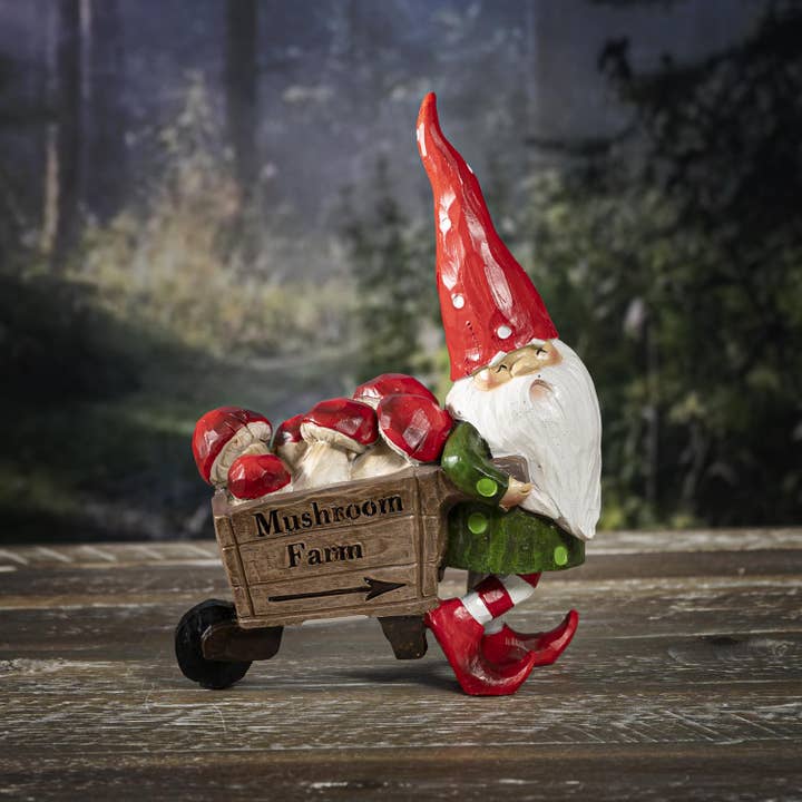 Pacific Trading - Wholesale Decorative Figurine - 14779 Gnome with Wheelbarrow C/24