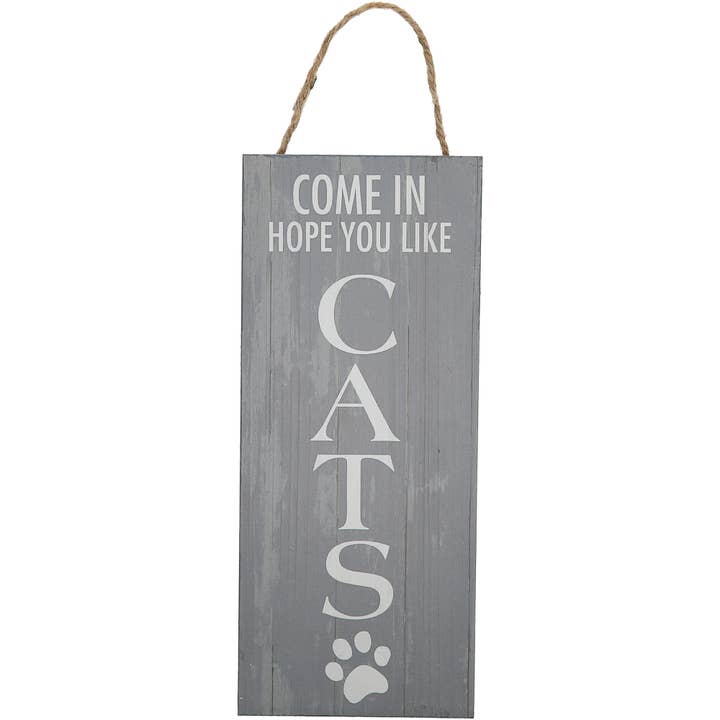 Hope You Like Cats - 5" x 12" Plaque for wholesale by Pavilion