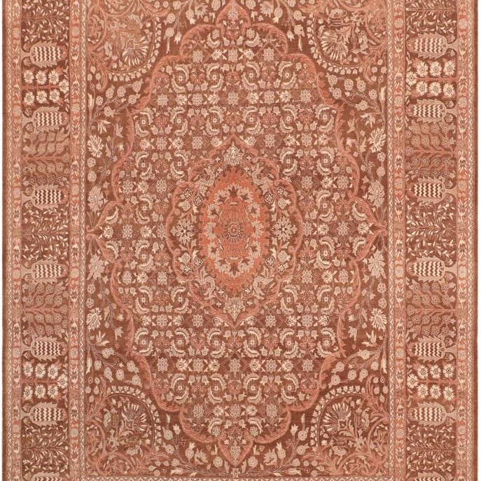 Vintage Tajdar Raguel Brown/Brown Wool Rug - 7'11'' x 9'8'' for wholesale by Arshs Fine Rugs