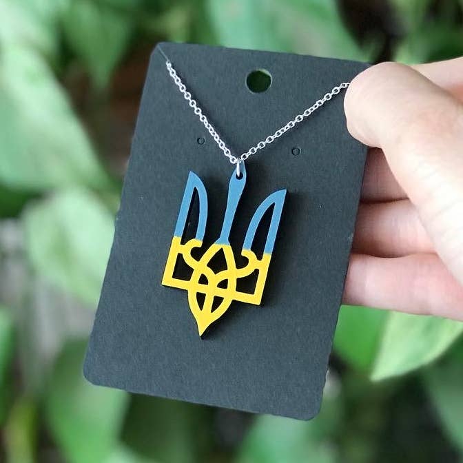 Support Ukraine Trident Necklace for wholesale by Simply Me • Gentlemen Est. 2017 LLC