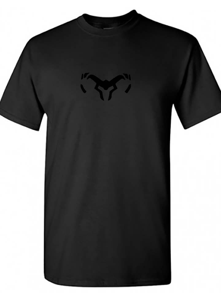 Mini Trbal Horn Ctr Blk Blk T for wholesale by Gods of Gridiron War