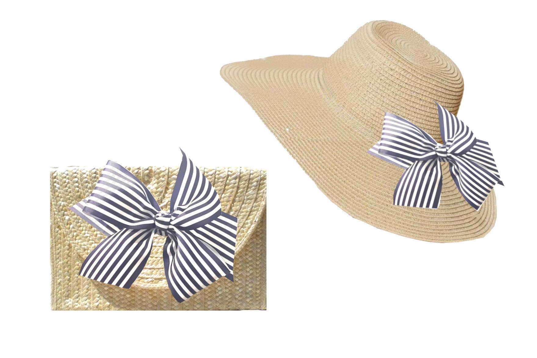 Peachy Pendants - Wholesale Straw Hat - Women's - The Chatham Straw Hat with Interchangeable Bow -Choose Color3