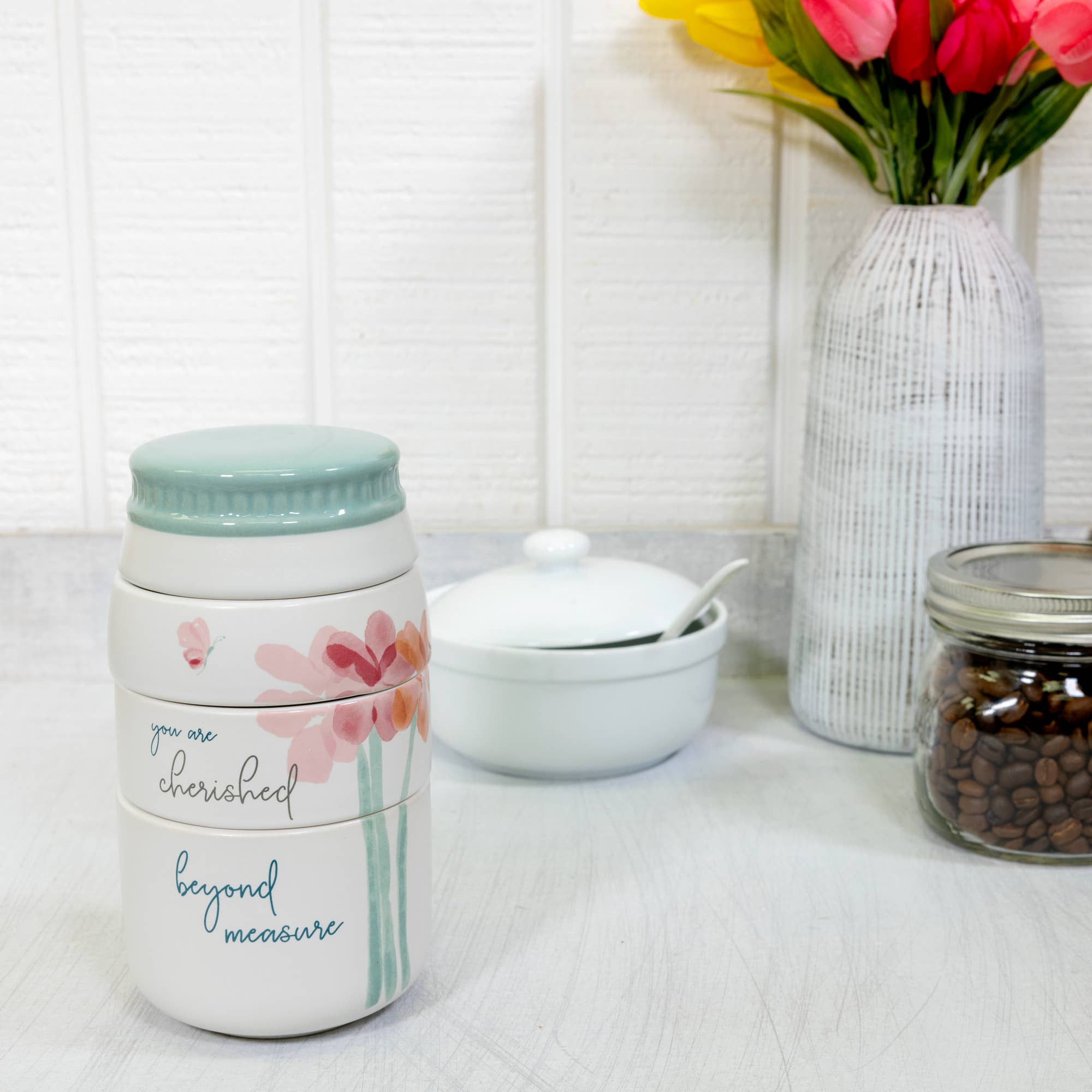 Pavilion - Wholesale Measuring Cup - Cherished - 6" x 3.25" Stacked Measuring Cups2