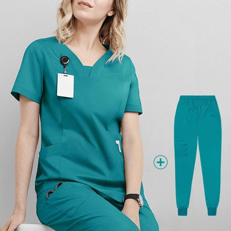 FurDecoration - Wholesale Healthcare Uniform - Women's - Short Sleeve Straight Leg Scrub Suit8