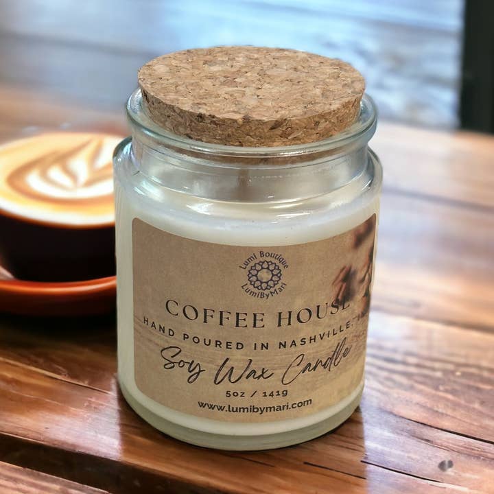 Coffee House Soy Candle for wholesale by LumiByMari