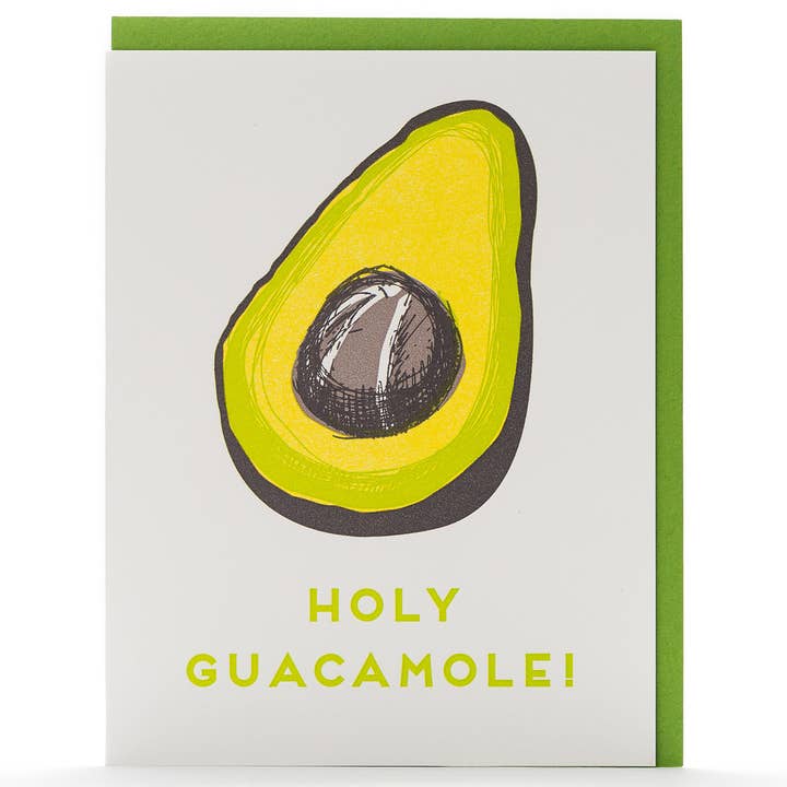 Heilige Guacamole-Karte für den Großhandel von Porchlight Press Letterpress