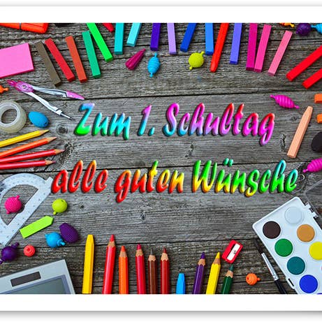 Biglietto di auguri per il ritorno a scuola formato B6 per la vendita all'ingrosso da parte di Yabué