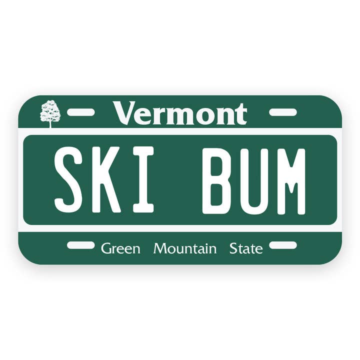 Ski Bum VT - Vermont Nummernschildaufkleber für den Großhandel von Ski House Games