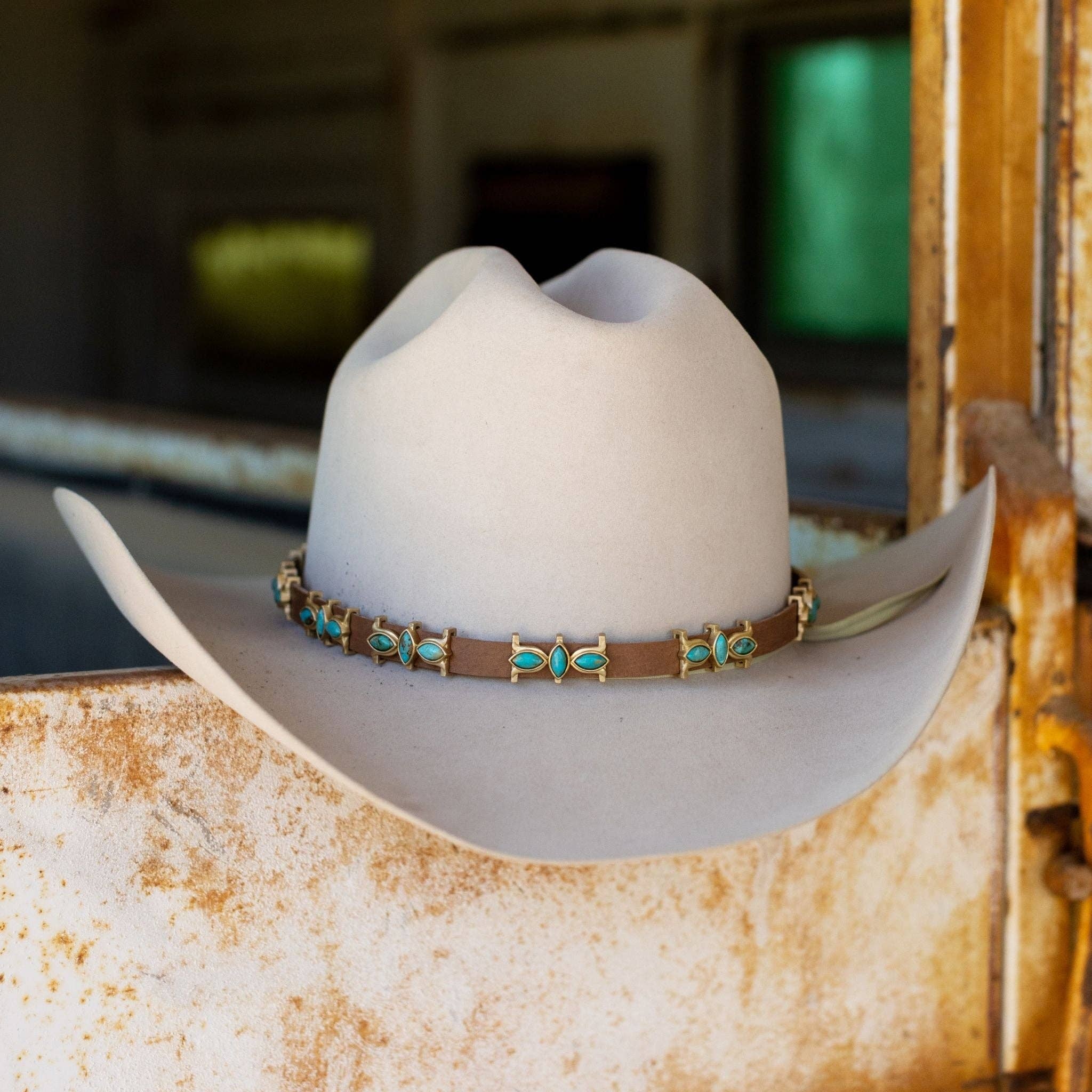 Christina Greene LLC - Wholesale Hat Accessory - Women's - Desert Flower Hat Band  - Turquoise4