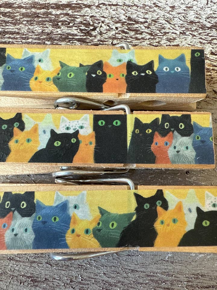 Colorful Cats Kittens Snack Bag Chip Clips Favor for wholesale by NanCBeeCreations