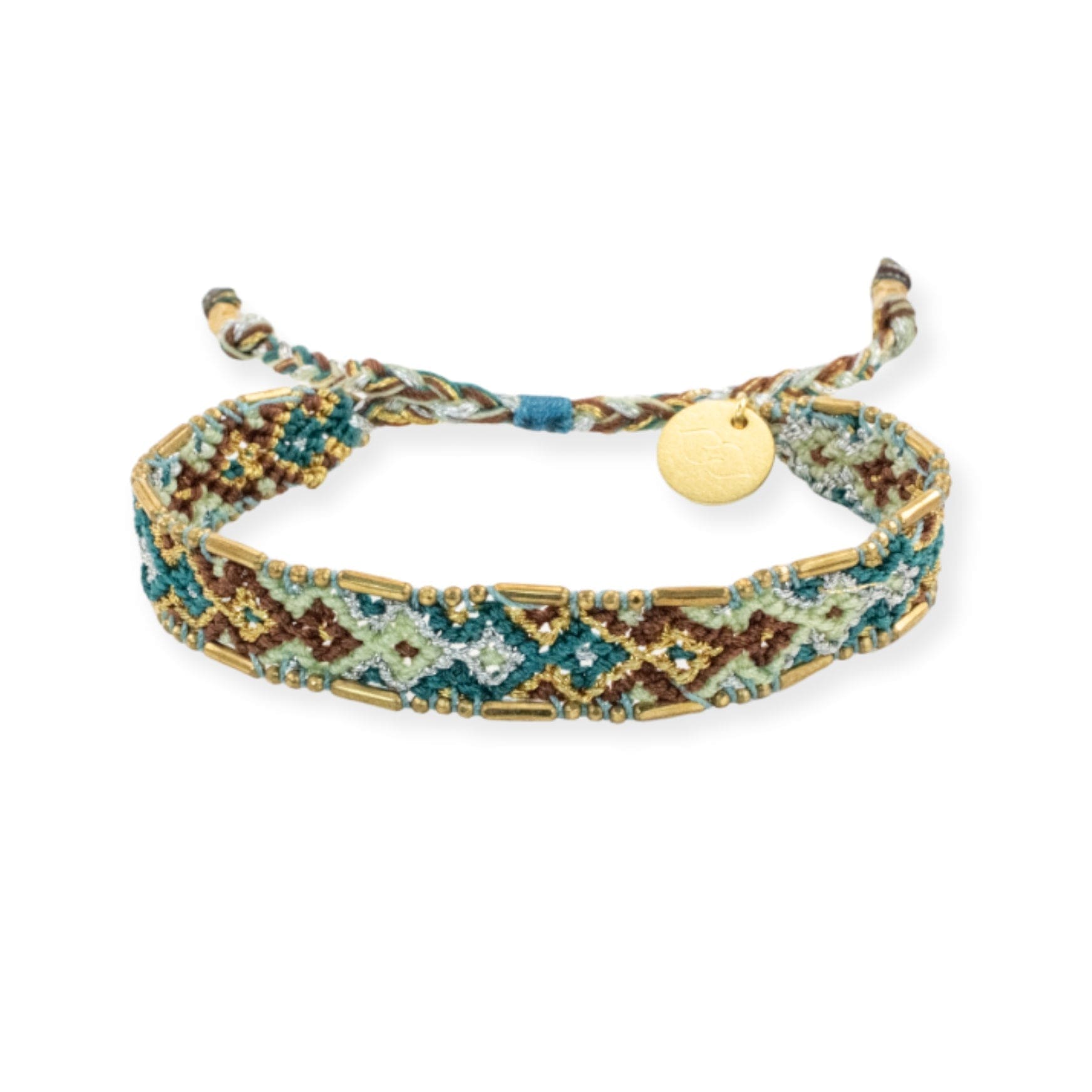 Love Is Project - Wholesale Woven/Braided Bracelet - Bali Metallic Friendship Bracelet - Aqua Mist0