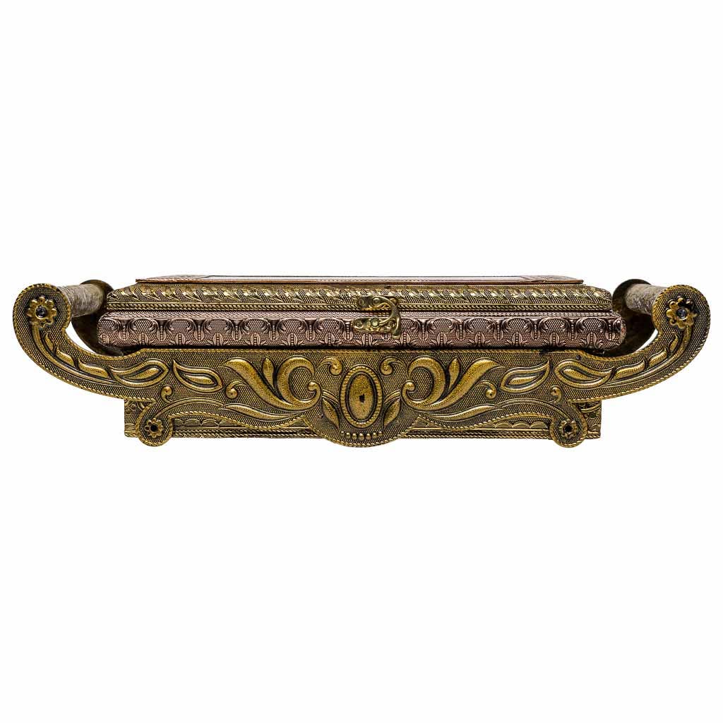 Creaciones Meng - Wholesale Jewelry Box/Organizer - EMBOSSED METAL JEWELRY BOX 43x25x12h cm1