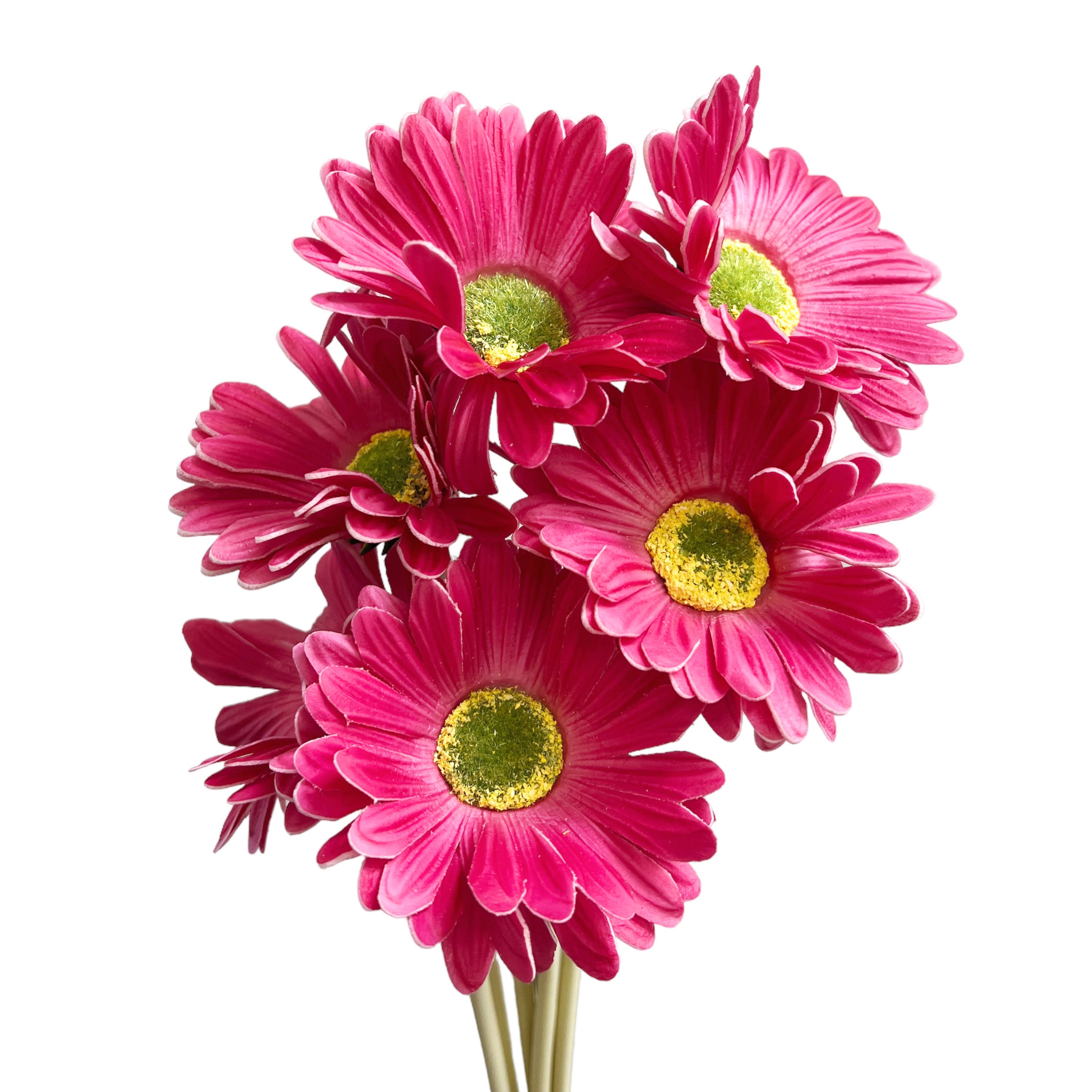 Sun Decorer - Wholesale Artificial Flowers - Artificial Real Touch Daisy Stems (Set of 6)5