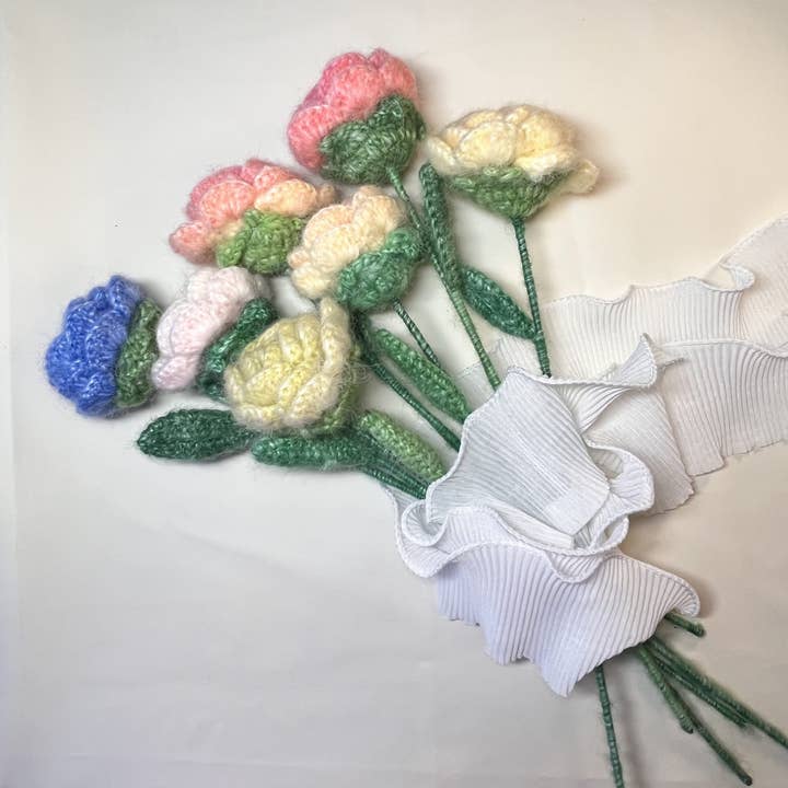 Bouquet de Crochet (Fleur Unique) pour la vente par Miss Peachy