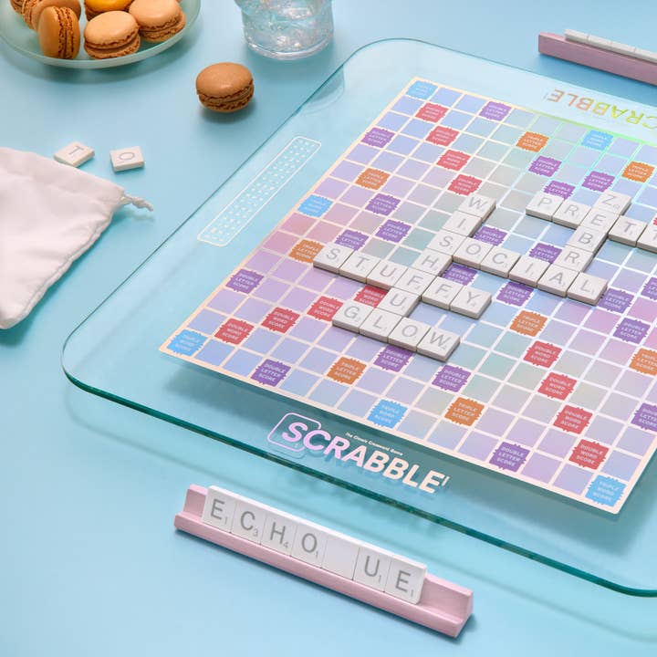WS Game Company - Wholesale Board Game - Scrabble Aura Glass Edition