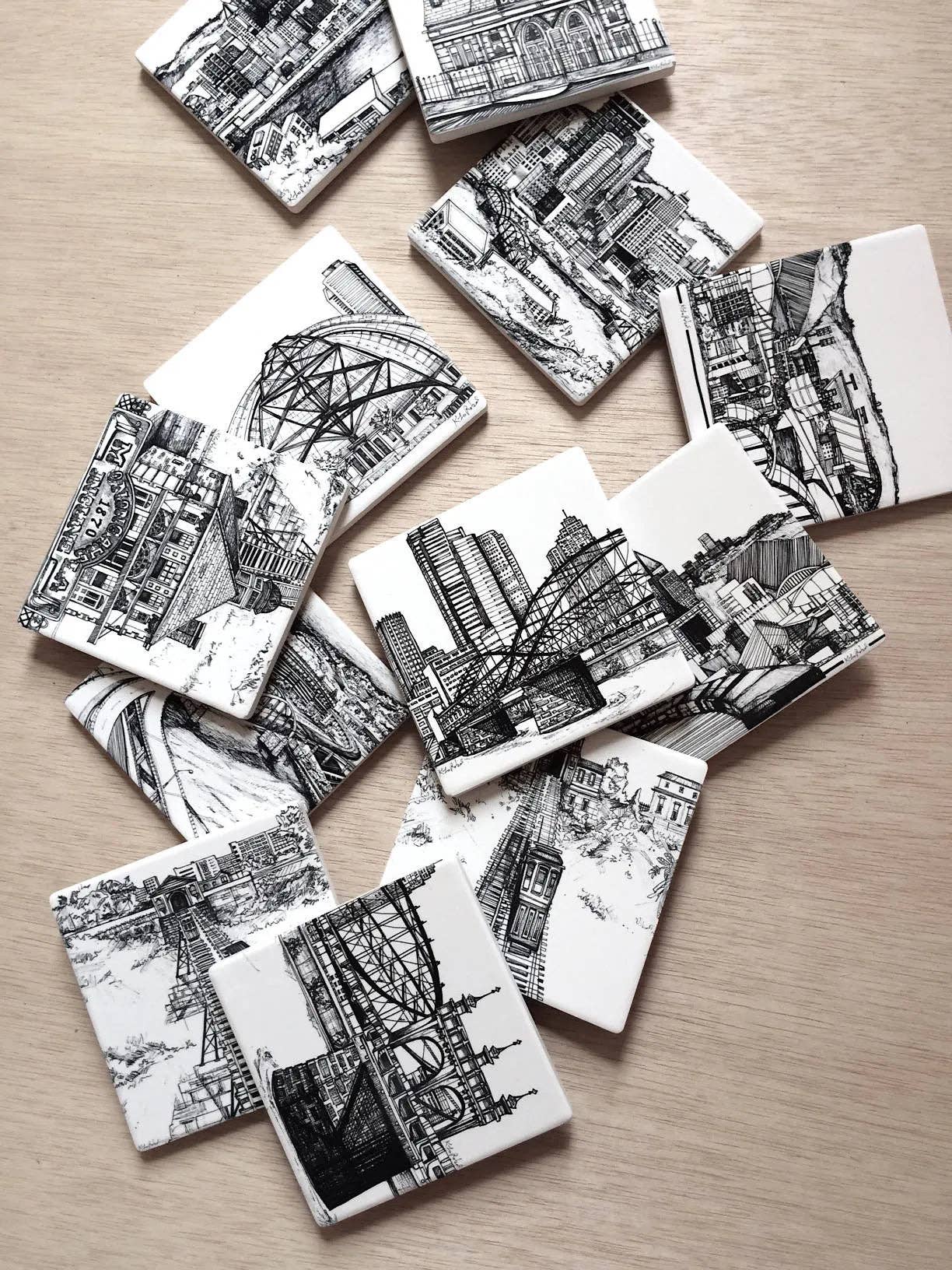 KLoRebel Art Co. - Wholesale Coasters - St. Patrick's Cathedral - NYC - Coaster Set4