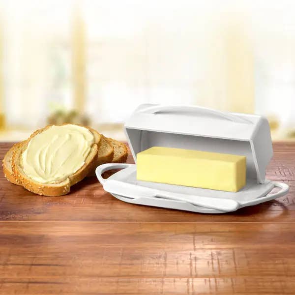 Butterie - Wholesale Butter Dish - Flip-Top Butter Dish w/ Butter Knife - Assorted Colors Case
