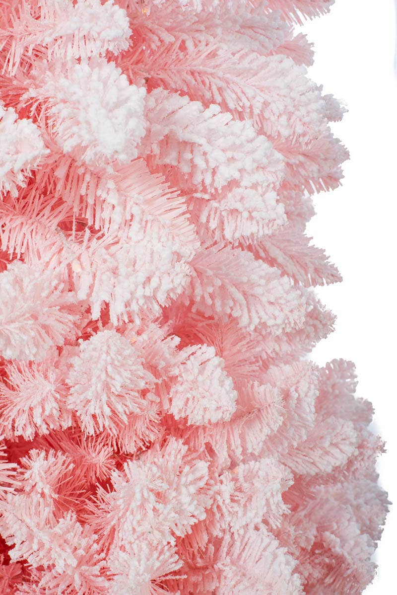 Starlight Collection - Wholesale Artificial Christmas Tree - NEW-Pink Led Fir Tree With Metal Base1