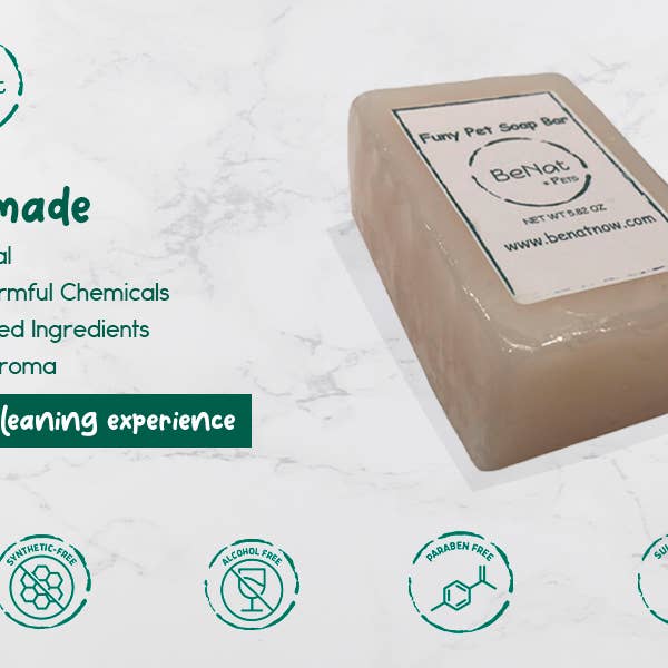 VIAI Beauty - Wholesale Pet Shampoo - Dog - BeNat Pets. All-Natural Pet Shampoo Bar. Oat. 5.8 oz.3