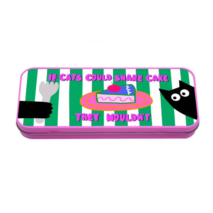 The Paper Tail – wholesale Pencil case/pouch – Cats and Cakes Pencil Tin - Back to School, Gifts