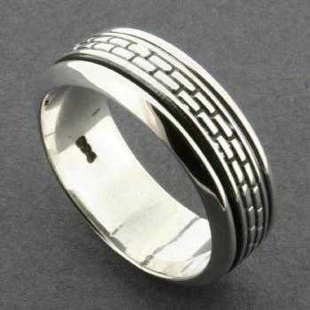 Brick spinner ring - sterling silver for wholesale by Makers & Providers