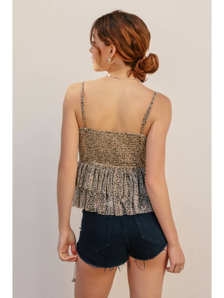 MOONLIGHT UMBER Roaring Deep V-neck Pleated Top (1) for wholesale on Faire2