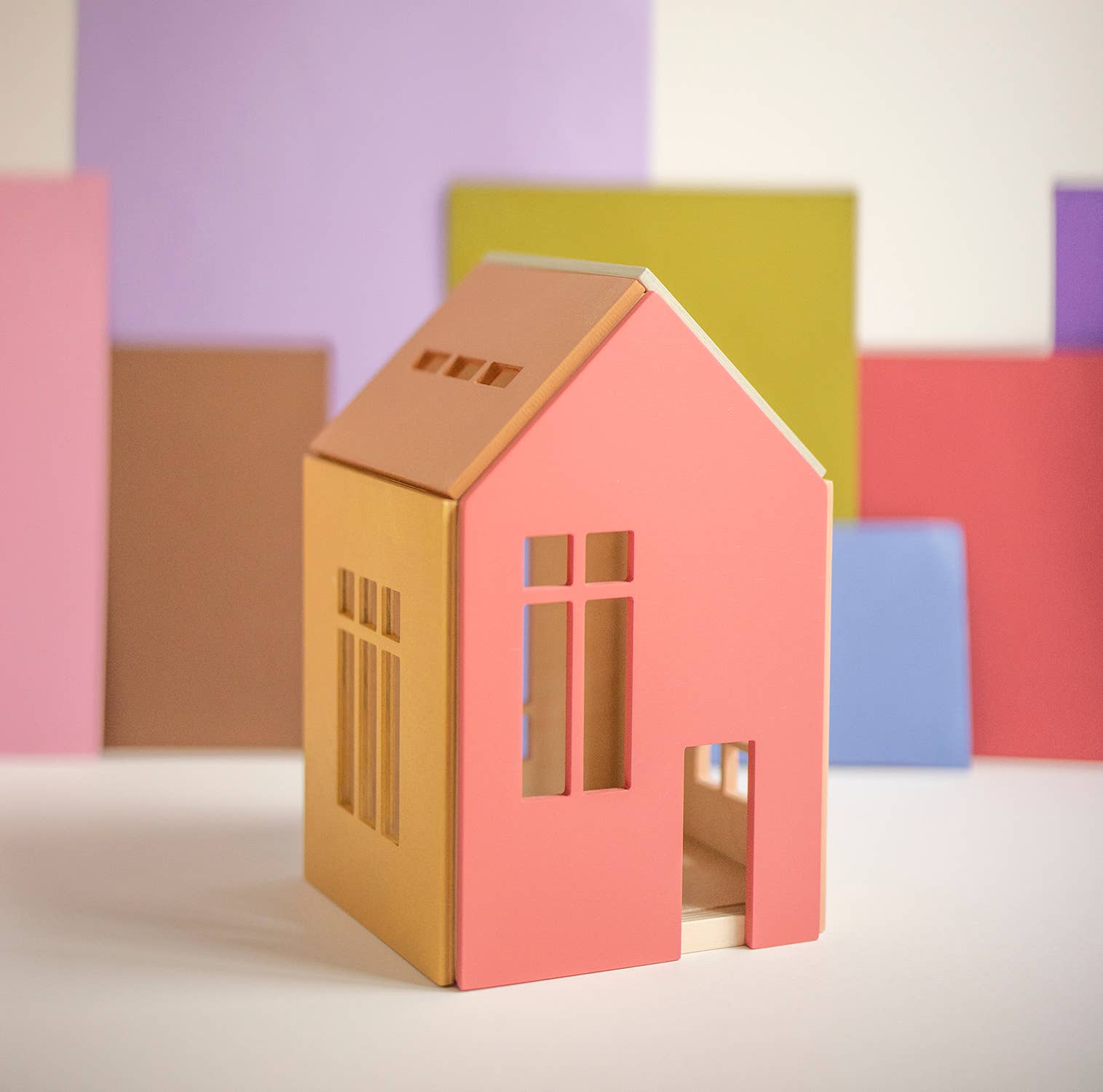 Babai – Großhandel Puppenzubehörset – Kinder – Babai Puppenhaus auf Magneten, Größe L, Lollipop-Farben2