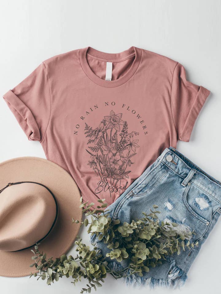 Pas de pluie, pas de fleurs/Blessed pour la vente par PINK NABI