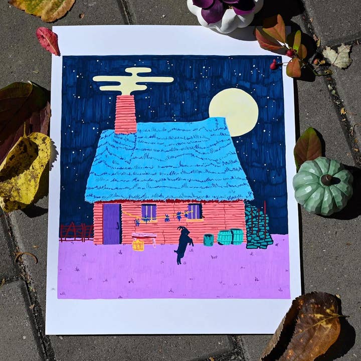 Horror Houses Print - La sorcière | Impression de film d'horreur pour la vente par Comfhaus