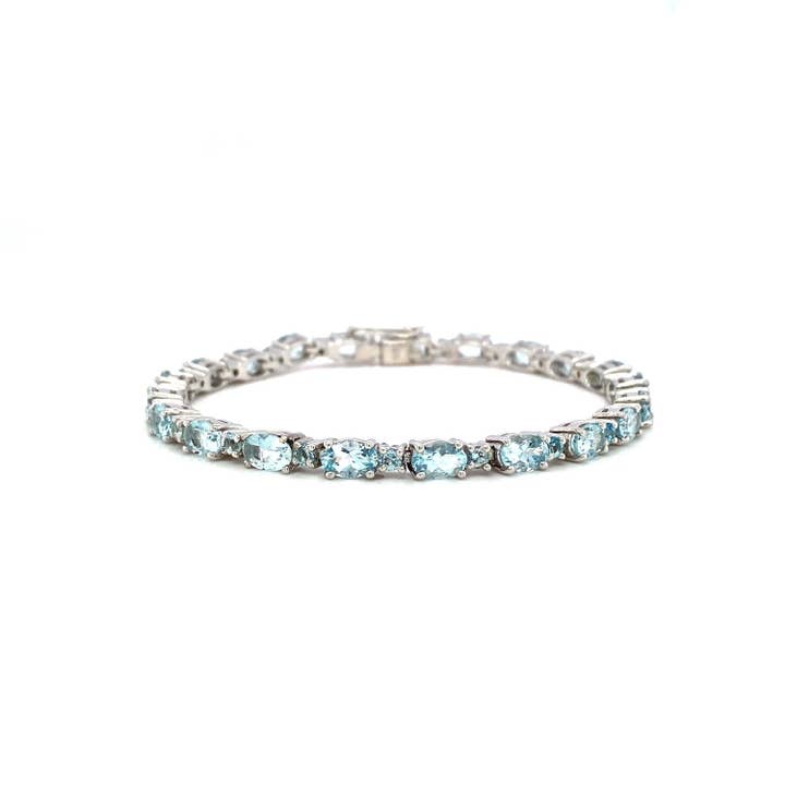 Aquamarin-Armband in 925er Sterlingsilber - KSD 48295 für den Großhandel von Kotawala Jewels