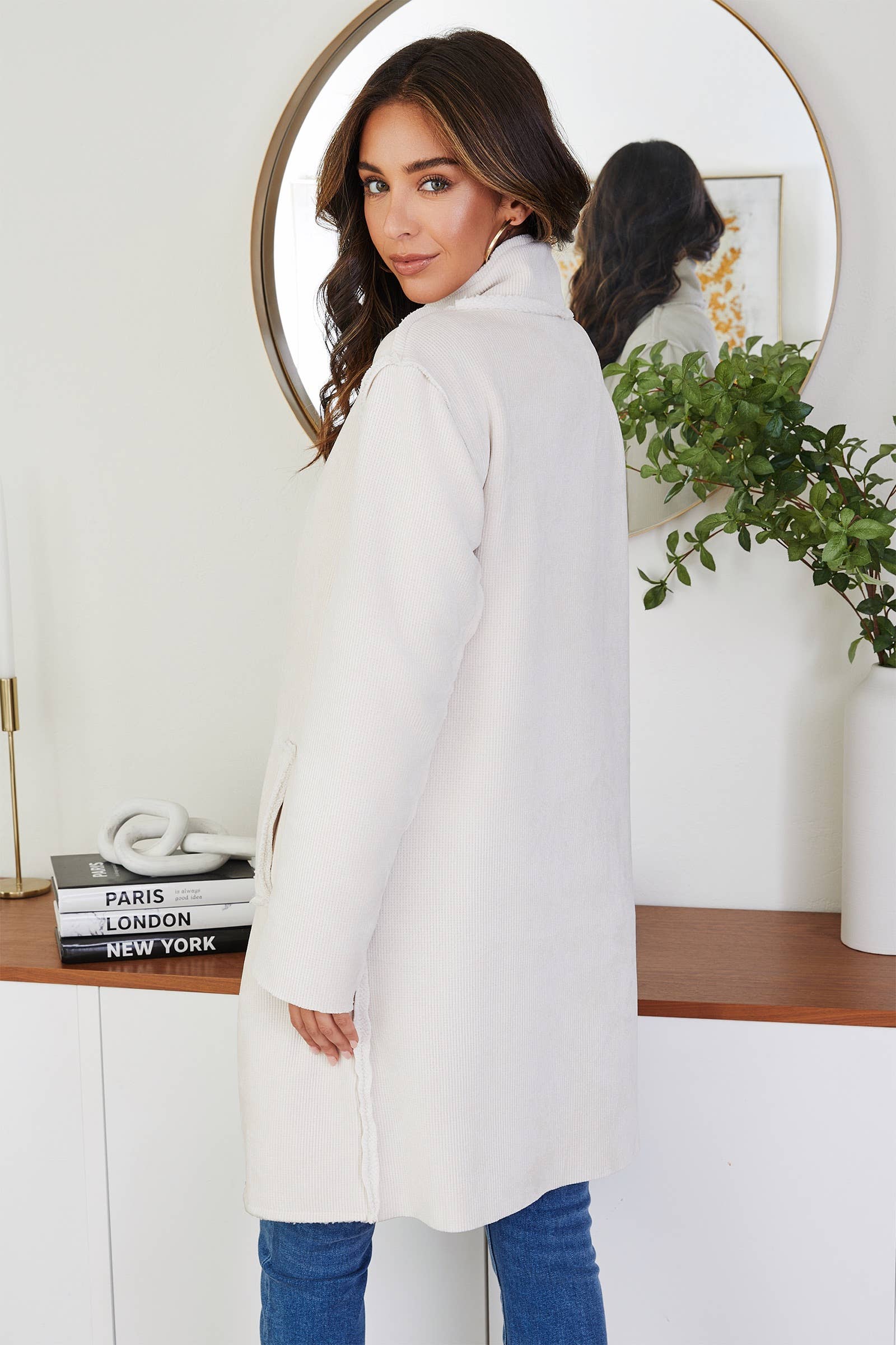 MILIO MILANO - Wholesale Coat - Women's - COZY CORDUROY MID LENGTH COAT (522772)8