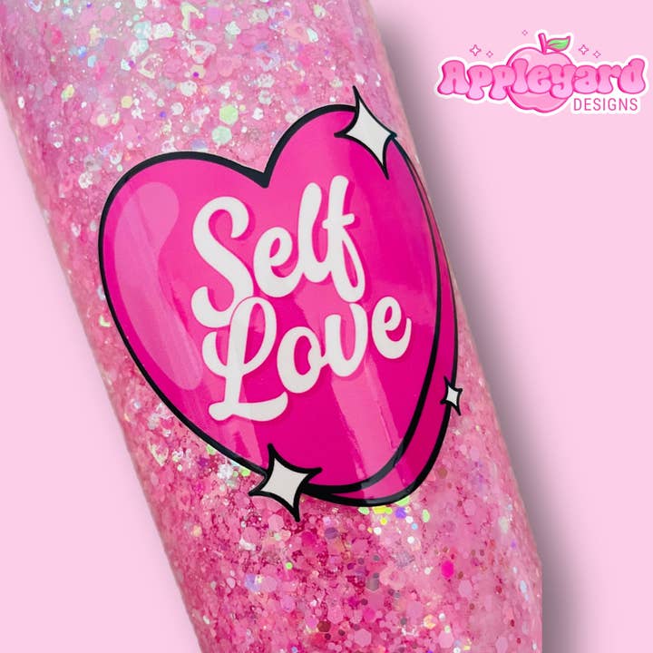 Self Love | 24oz Snowglobe Tumbler for wholesale by Appleyard Designs