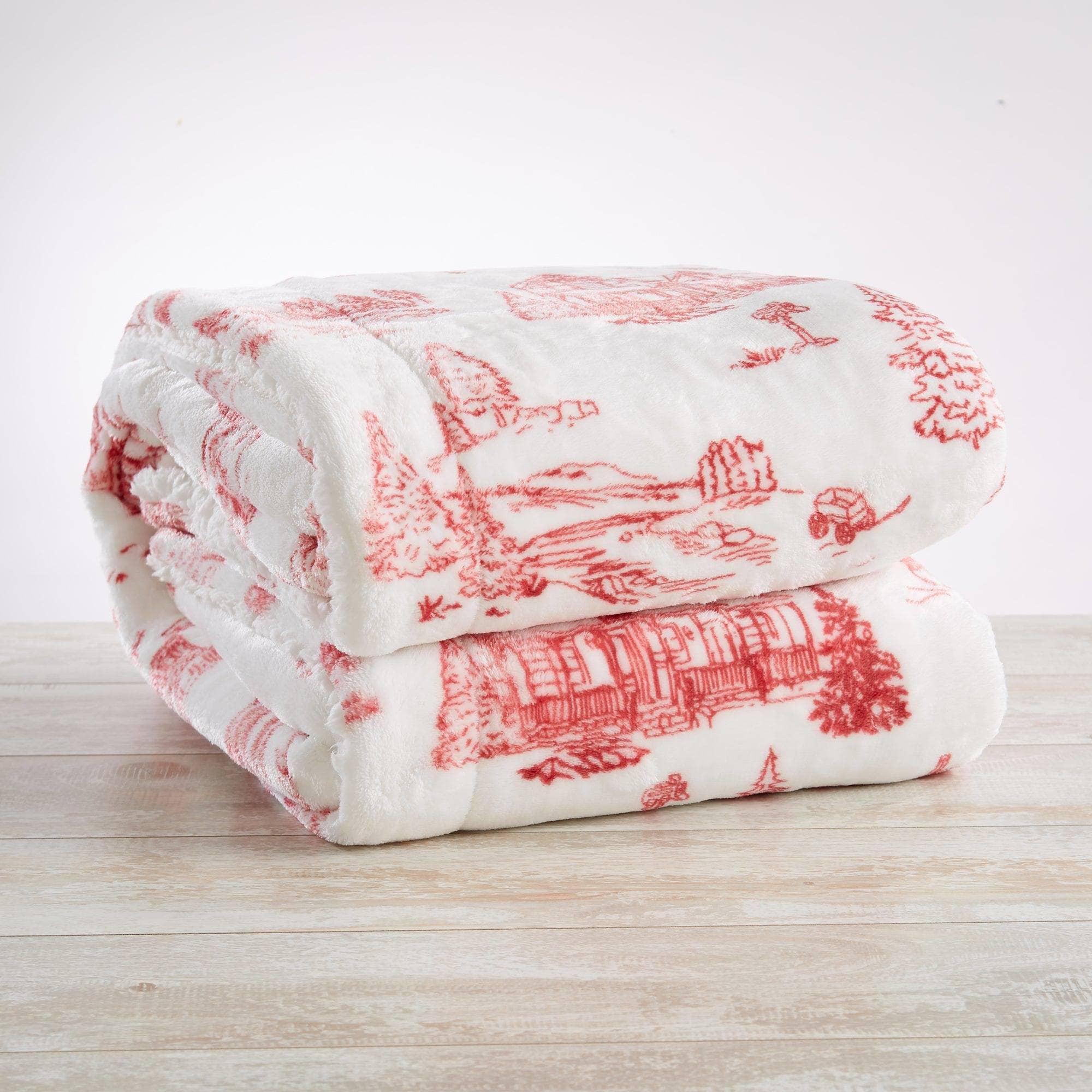 BH Collective - Wholesale Throw Blanket - Throw Blanket - Holiday Printed Sherpa - Esmay Collection9