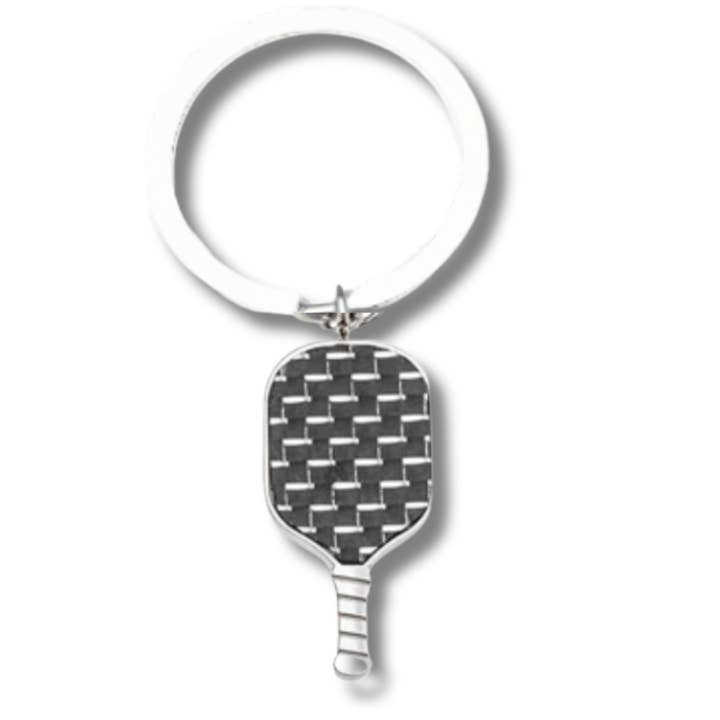 Pickleball Carbon Fiber Keychain for wholesale by Born to Rally