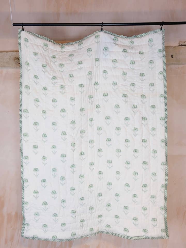 Edredão Verde de Algodão Orgânico para Criança por atacado de Kapara London