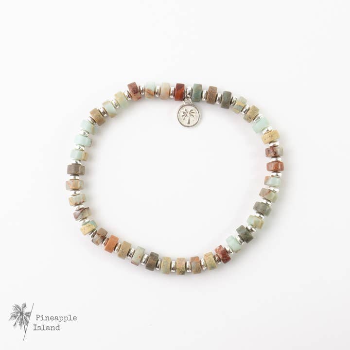 Pineapple Island - Wholesale Beaded Bracelet - Ubud Natural Stone Beaded Bracelet, by Pineapple Island
