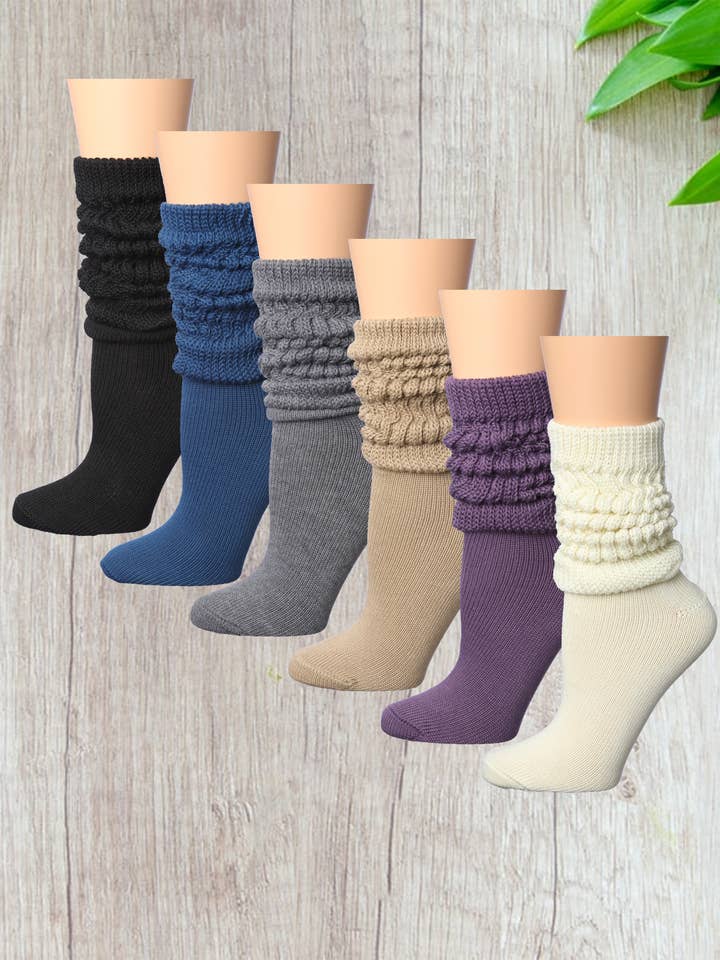 Isadora, Tipi toe, & James Fiallo - Wholesale Socks - Women's - Women's 1 Pack Tipi Toe Slouch Colored Crew Boot Sock