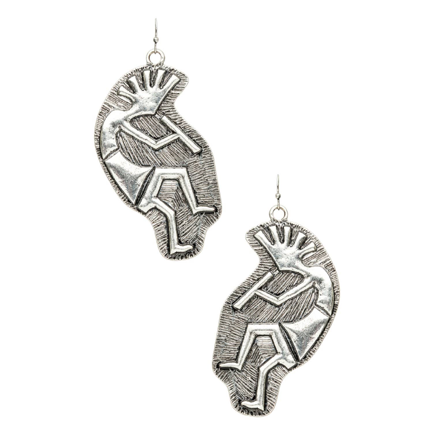 LA Jewelry Plaza - Venta al por mayor Pendientes colgantes - Pendientes Native Folk Dancer de 2 tonos1