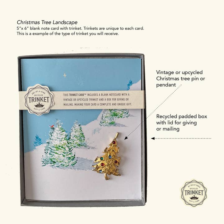 Christmas Tree Landscape with Vintage Jewelry for wholesale by HELLO EDDIE